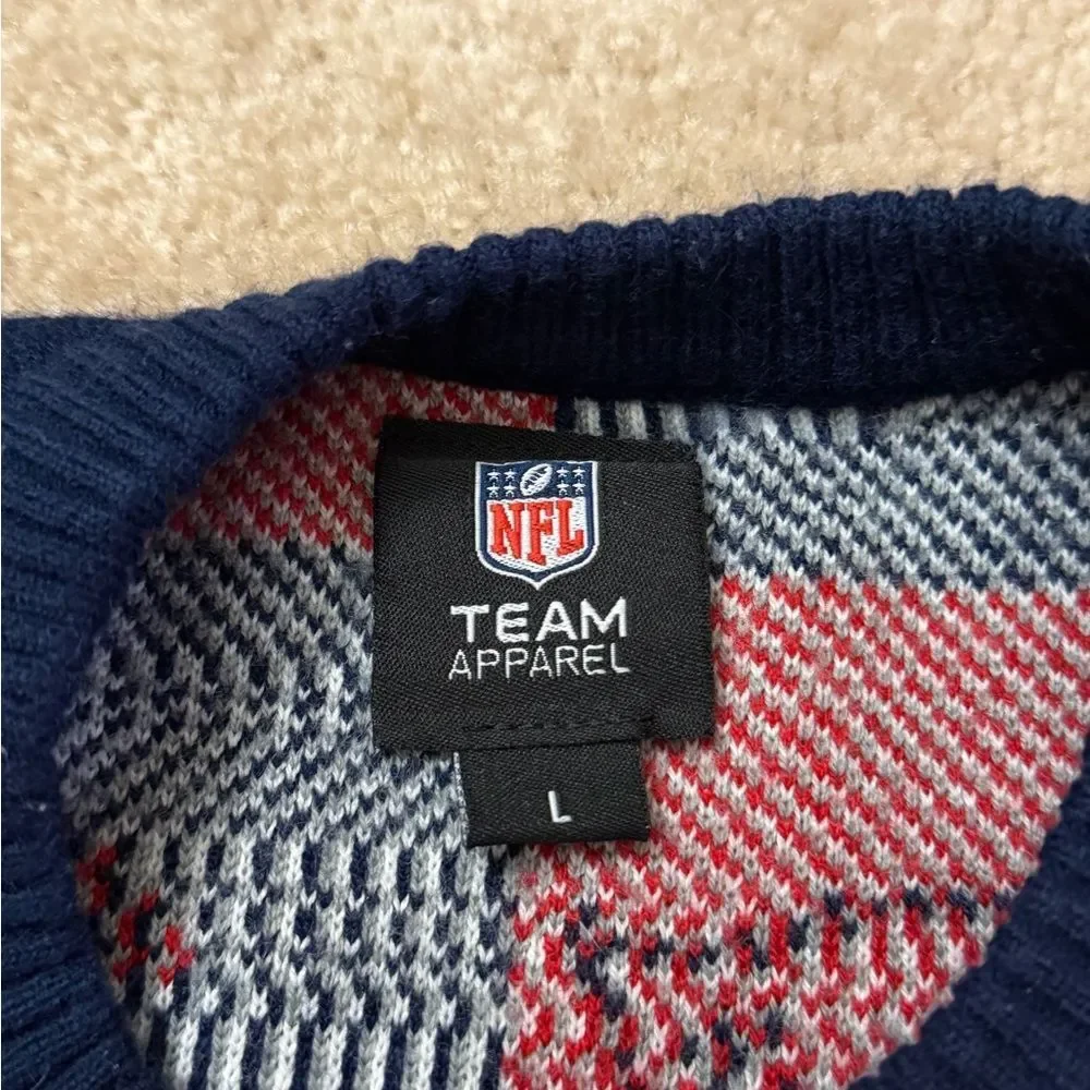New England Patriots Ugly Christmas Sweater Size Large NFL Team Apparel